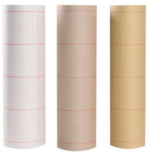 紫芳斋百米长卷米字格宣纸100米卷米格宣纸毛笔书法练字纸带格长卷书法专用作品纸半生熟大卷仿古写毛笔字纸