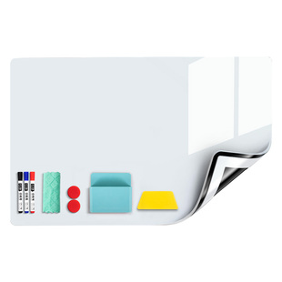 齐富白板墙贴可移除办公室展示板记事板挂墙上磁性贴玻璃留言板支架小黑板儿童家用教学可擦白板写字板可定制