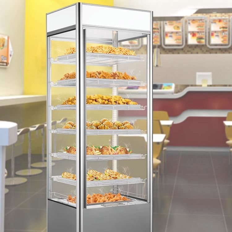 瑞锋立式保温展示柜饭菜面包炸鸡汉堡加热保温柜大容量热风循环