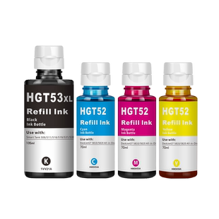 适用惠普GT53 52墨水Tank508 531 536 538 518 672 675 676 678 725 726 728 755 758 798打印机彩色墨水