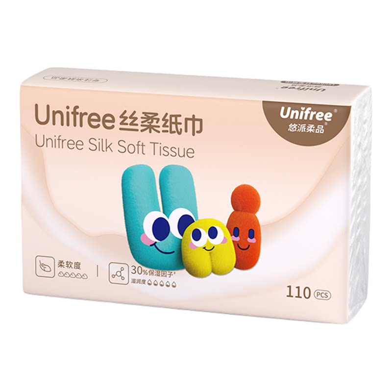 unifree保湿柔纸巾110抽
