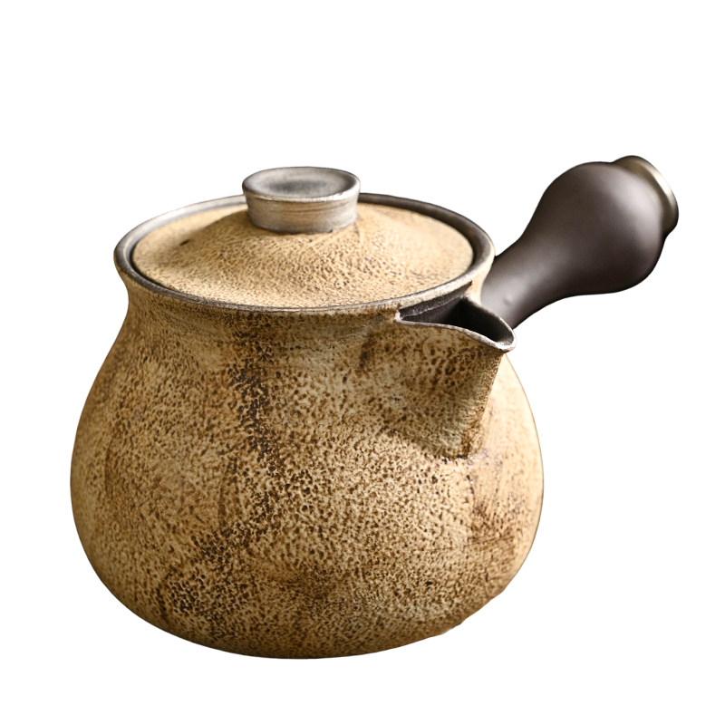 重现石纹侧把壶耐热陶瓷煮茶壶