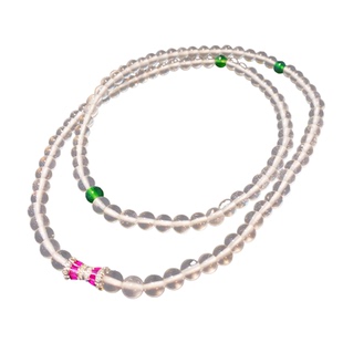 VISING天然玻璃种石英质玉6mm水沫子108颗佛珠媲美翡翠