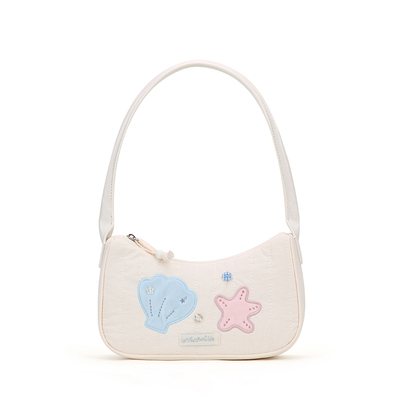 VANWALK泡泡岛 夏季少女出游单肩腋下包小众设计云朵包手提法棍包