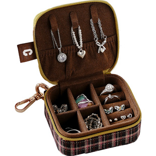 首饰盒收纳包迷你挂件戒指盒耳钉项链收纳盒小精致便携旅行手饰盒