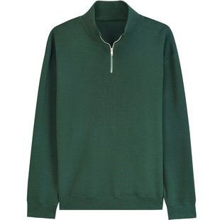 MindBridge华夫格男士半拉链立领卫衣男款2026年春季纯色休闲上衣