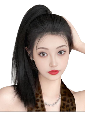 抓夹马尾假发女直发自然蓬松轻薄