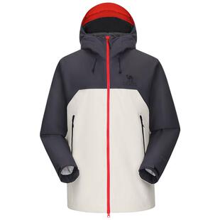 骆驼男装登山春秋夹克户外三防登山服旅游连帽上衣冲锋衣外套男款