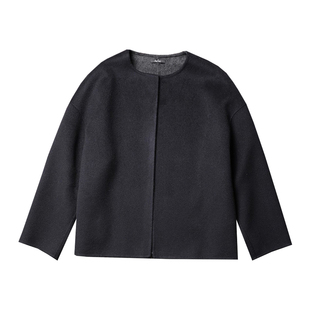 TANG TOWN 自制 都市轻奢 小山羊绒手工双面呢优雅廓形大衣外套