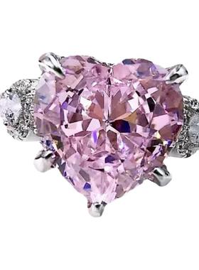 ChinPin/芷芯女爱心莫桑石戒指