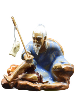 天然人物渔翁造景吸水石