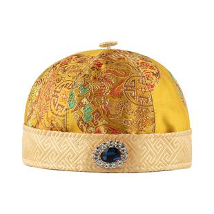 男宝宝周岁帽子生日帽男童唐装演出复古帽子地主帽抓周阿哥帽冬季