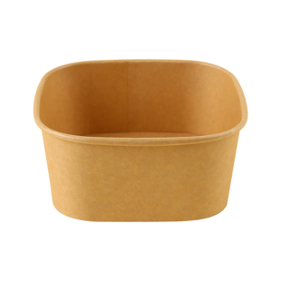 牛皮纸打包盒正方形一次性水果盒果切盒子春游野餐盒便当包装盒