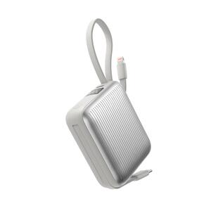 【国家3c认证】Tezo小方枕自带线挂绳充电宝PD35W快充闪迷你小巧新款10000毫安1W飞机数显苹果安卓移动电源