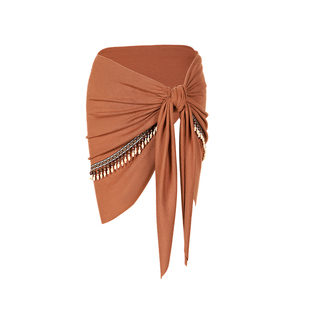 dancebaby新款拉丁舞半身裙练功裙舞服裙子女流苏裙短裙臀巾YD429