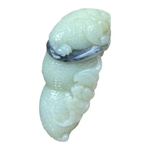 新疆和田玉青海山料青白玉吊坠挂件玉保真支持全国鉴定机构鉴定