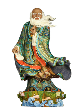 老子佛像纯铜工艺品家居摆件