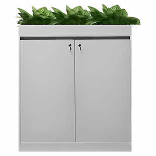 办公室矮柜隔断柜花槽柜带锁文件柜桌边侧柜区域组合隔离柜围挡柜