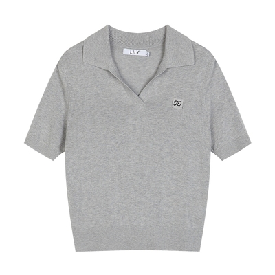 LILY桑蚕丝学院风莱赛尔针织衫