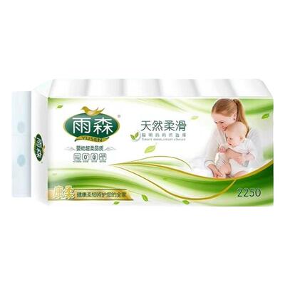雨森18卷母婴实芯卫生纸6层柔厚