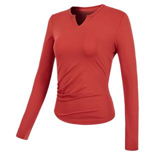 岚纹运动长袖女含胸垫跑步健身上衣网红修身显瘦性感瑜伽服秋冬款