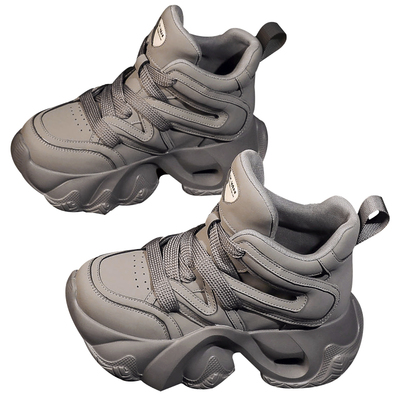 内增高老爹鞋女秋冬季新款2025年超火加绒保暖厚底休闲高帮鞋爆款