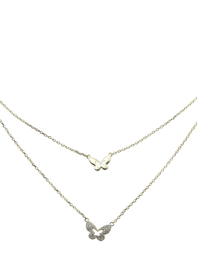 质感精工版美翻通体s925银锁骨链