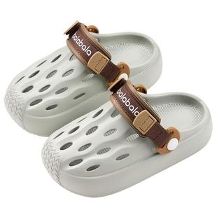 巴拉巴拉儿童拖鞋男童夏季宝宝洞洞鞋中大童防滑软底男孩沙滩凉鞋