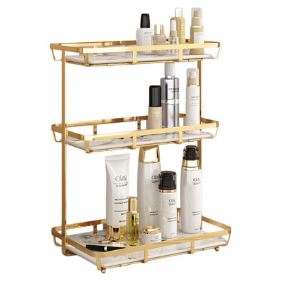 网红化妆品架子护肤品置物架香水收纳盒桌面多层梳妆台桌上收纳架