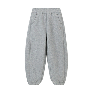 布丁哈鲁“一条过冬棉裤”男女童加绒加厚束脚卫裤保暖休闲长裤冬