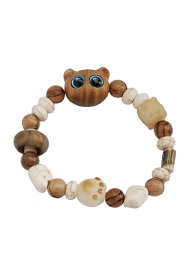 萌系学院~天然石小猫串珠手链女生2023年新款情侣手串网红陶瓷手