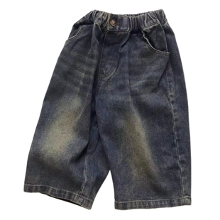 男童女童直筒牛仔裤春秋宝宝冬季加绒儿童裤子一体绒洋气宽松阔腿