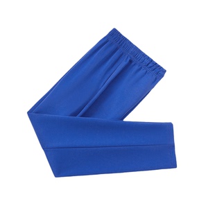 校服裤子宝蓝色夏季薄款直筒裤春秋南韩丝男童女童高中生运动长裤