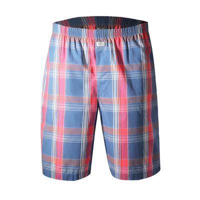 七匹狼100%全棉格纹五分阿罗短裤