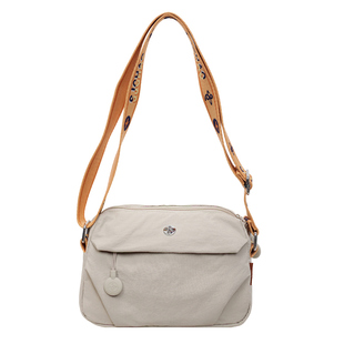 新款小众时尚宽肩带小包包女简约百搭斜挎包休闲防水帆布包大容量