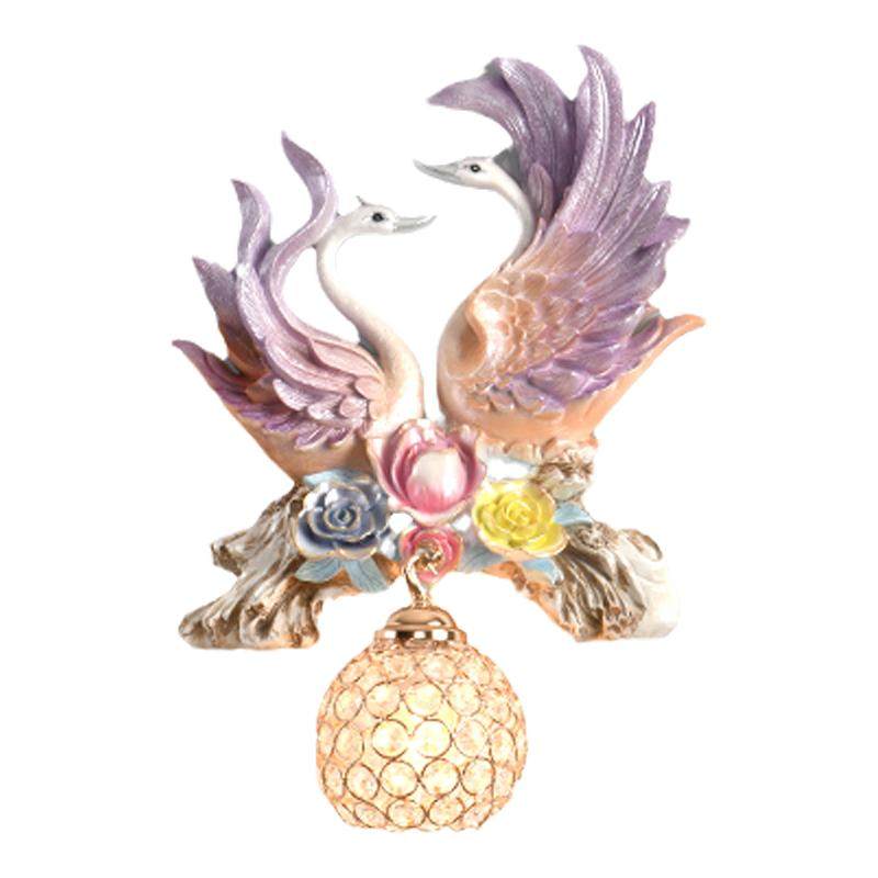 玲珑壁玺卧室床头水晶美式新品