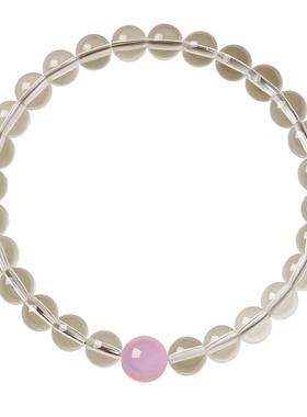 宫里上新白水晶紫锂辉浅棠手链