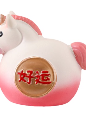 萌趣国潮马年吉祥物装饰摆件