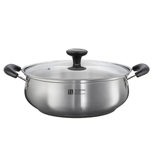 火锅锅家用304不锈钢火锅盆无涂层锅具燃气电磁炉专用汤锅蒸煮锅