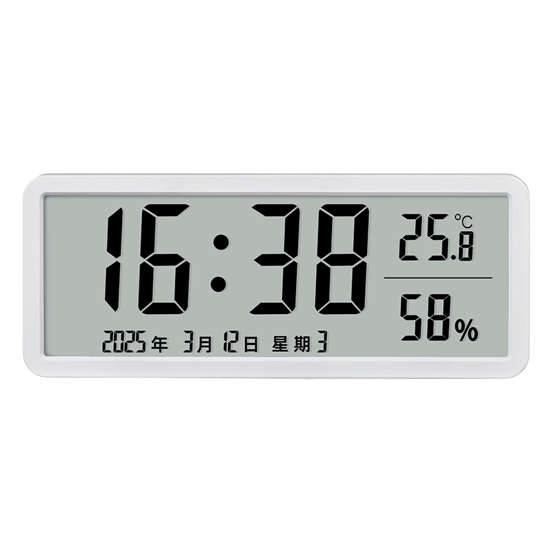 数字时钟电子钟表摆台式时间显示日期温湿度挂墙厨房客厅家用电池