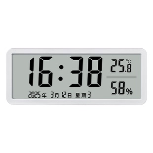 数字时钟电子钟表摆台式时间显示日期温湿度挂墙厨房客厅家用电池