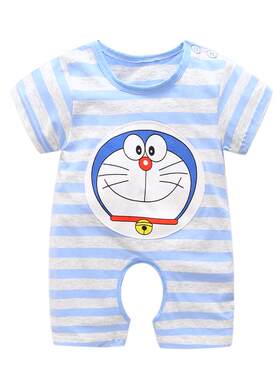婴幼儿新生连体衣服夏季薄款超萌