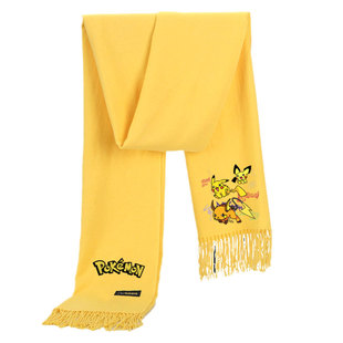 精灵宝可梦皮卡丘耿鬼超梦创意可爱围巾披肩男女学生防风保暖围脖