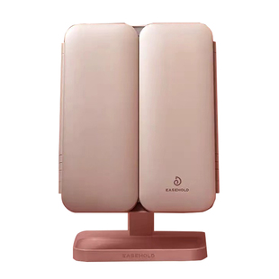 easehold可折叠遮挡随身便携带led灯梳妆台小镜子美妆旅行化妆镜