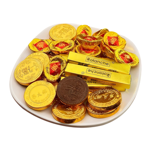 马大姐金币元宝牛奶巧克力金条巧克力代可可脂酒心巧克力年货喜糖