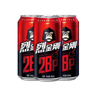 28°P珠江烈金刚啤酒500ml*3罐尝鲜装特价烈性高度啤酒官方旗舰店