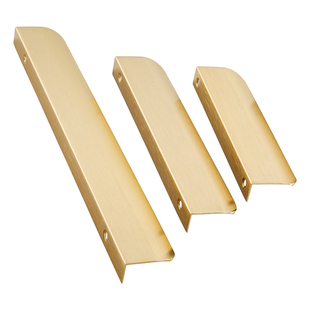 衣柜隐形长拉手柜门现代简约高档黑色白色橱柜抽屉封边极简门把手