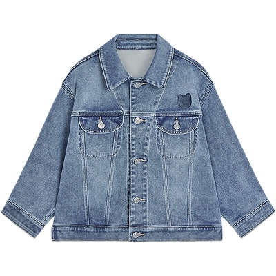 [软丹宁]woobaby儿童牛仔外套裤子26春夏男女童马甲柔软气质套装