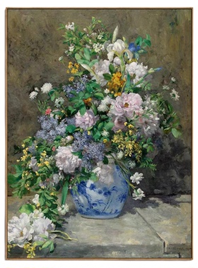 春之花束法式复古风客厅装饰画轻奢高级感玄关走廊挂画花卉壁画