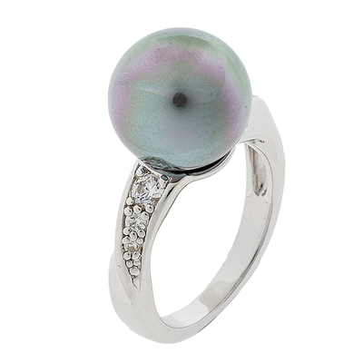 Majorica美娇丽佳手作珍珠戒指女复古高级感指环轻奢12mm手作珍珠